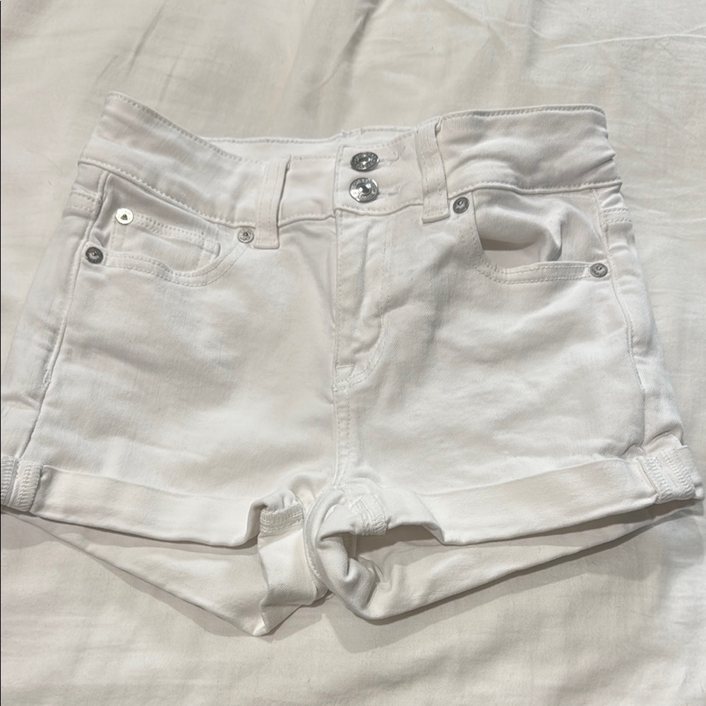 Women's White Denim Shorts